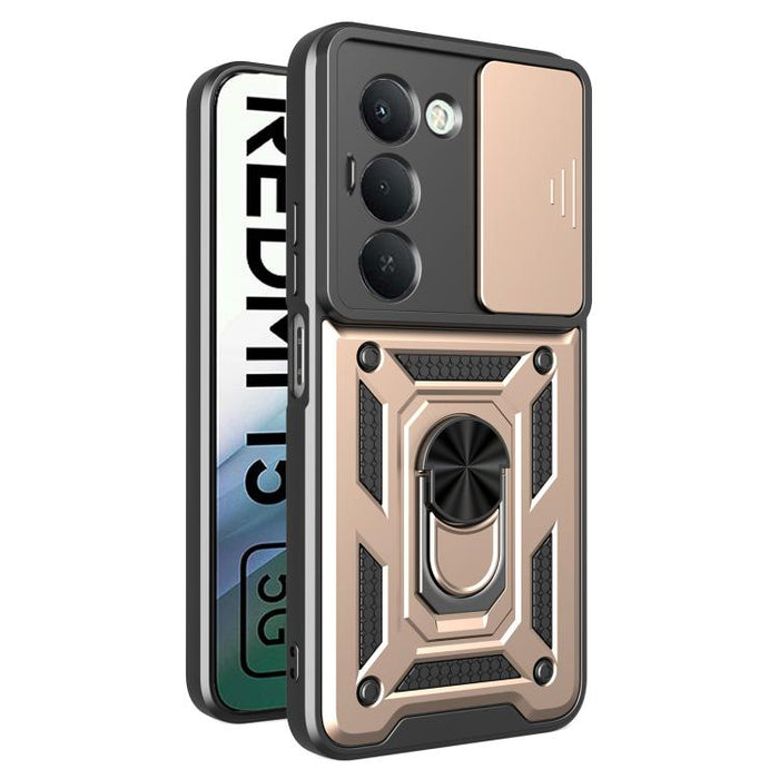 Funda para teléfono de TPU+PC con diseño de cubierta de cámara deslizante, For Redmi A7 Pro 4G / Poco C85x, For Redmi Note 15 Pro+ 5G Global 163.3mm, For Redmi Note 15 5G / 4G Global 164mm, For Redmi Note 15 Pro 5G Global 163.6mm                       ...