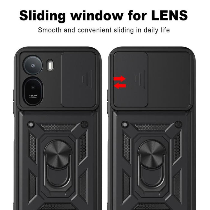 Funda para teléfono de TPU+PC con diseño de cubierta de cámara deslizante, For Redmi A7 Pro 4G / Poco C85x, For Redmi Note 15 Pro+ 5G Global 163.3mm, For Redmi Note 15 5G / 4G Global 164mm, For Redmi Note 15 Pro 5G Global 163.6mm                       ...
