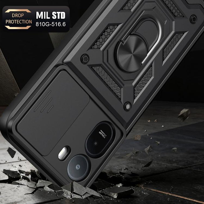 Funda para teléfono de TPU+PC con diseño de cubierta de cámara deslizante, For Redmi A7 Pro 4G / Poco C85x, For Redmi Note 15 Pro+ 5G Global 163.3mm, For Redmi Note 15 5G / 4G Global 164mm, For Redmi Note 15 Pro 5G Global 163.6mm                       ...
