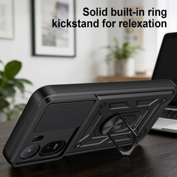 Funda para teléfono de TPU+PC con diseño de cubierta de cámara deslizante, For Redmi A7 Pro 4G / Poco C85x, For Redmi Note 15 Pro+ 5G Global 163.3mm, For Redmi Note 15 5G / 4G Global 164mm, For Redmi Note 15 Pro 5G Global 163.6mm                       ...