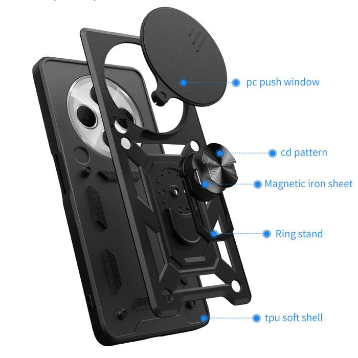 Funda para teléfono de TPU+PC con diseño de cubierta de cámara deslizante, For Redmi A7 Pro 4G / Poco C85x, For Redmi Note 15 Pro+ 5G Global 163.3mm, For Redmi Note 15 5G / 4G Global 164mm, For Redmi Note 15 Pro 5G Global 163.6mm                       ...