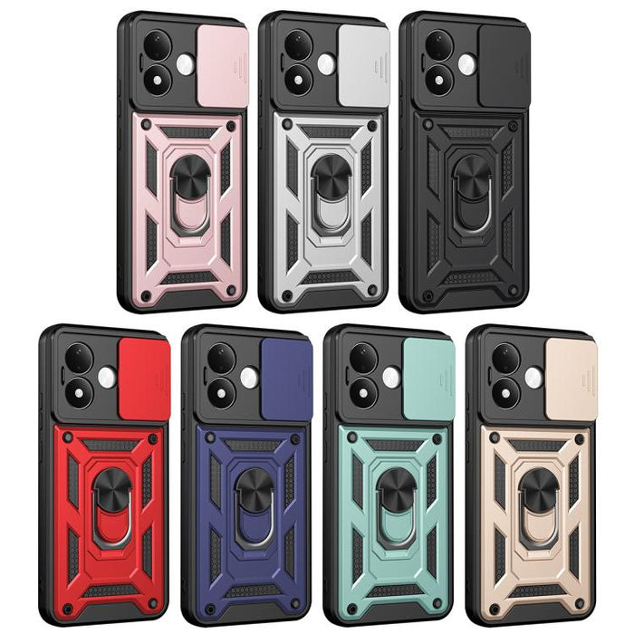 Funda para teléfono de TPU+PC con diseño de cubierta de cámara deslizante, For Redmi A7 Pro 4G / Poco C85x, For Redmi Note 15 Pro+ 5G Global 163.3mm, For Redmi Note 15 5G / 4G Global 164mm, For Redmi Note 15 Pro 5G Global 163.6mm                       ...