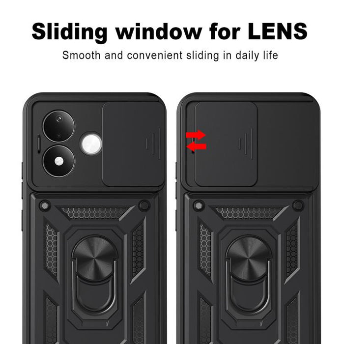 Funda para teléfono de TPU+PC con diseño de cubierta de cámara deslizante, For Redmi A7 Pro 4G / Poco C85x, For Redmi Note 15 Pro+ 5G Global 163.3mm, For Redmi Note 15 5G / 4G Global 164mm, For Redmi Note 15 Pro 5G Global 163.6mm                       ...