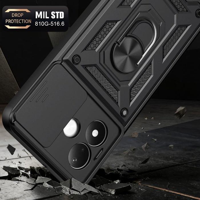 Funda para teléfono de TPU+PC con diseño de cubierta de cámara deslizante, For Redmi A7 Pro 4G / Poco C85x, For Redmi Note 15 Pro+ 5G Global 163.3mm, For Redmi Note 15 5G / 4G Global 164mm, For Redmi Note 15 Pro 5G Global 163.6mm                       ...