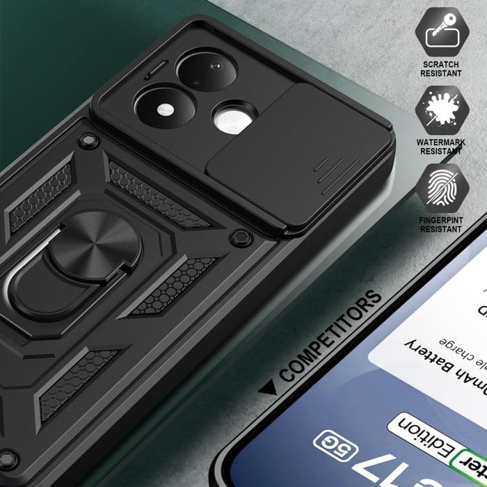Funda para teléfono de TPU+PC con diseño de cubierta de cámara deslizante, For Redmi A7 Pro 4G / Poco C85x, For Redmi Note 15 Pro+ 5G Global 163.3mm, For Redmi Note 15 5G / 4G Global 164mm, For Redmi Note 15 Pro 5G Global 163.6mm                       ...