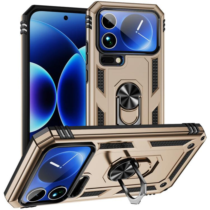 Funda para teléfono de TPU + PC a prueba de golpes con soporte, For Xiaomi 17 Pro Max, For Xiaomi 17 Pro, For Xiaomi 17, For Xiaomi 15 Pro, For Xiaomi 15, For Xiaomi 14T Pro, For Xiaomi 14T