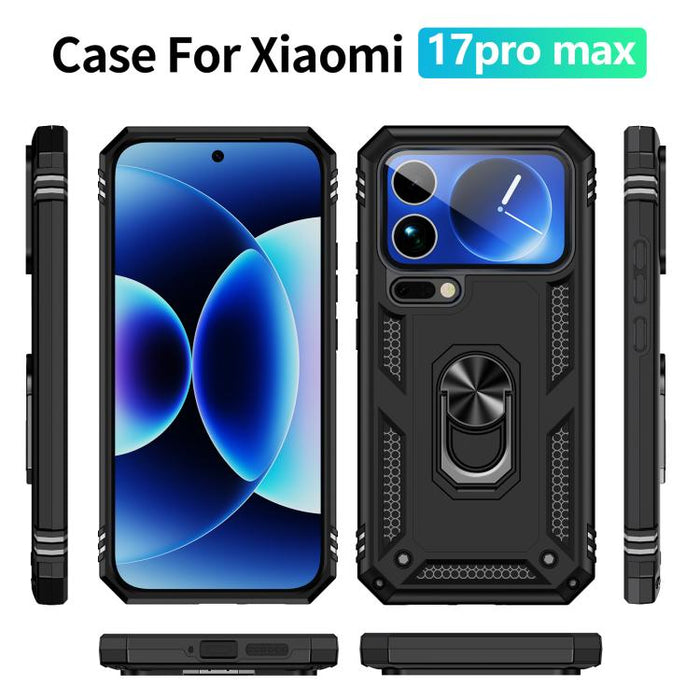 Funda para teléfono de TPU + PC a prueba de golpes con soporte, For Xiaomi 17 Pro Max, For Xiaomi 17 Pro, For Xiaomi 17, For Xiaomi 15 Pro, For Xiaomi 15, For Xiaomi 14T Pro, For Xiaomi 14T