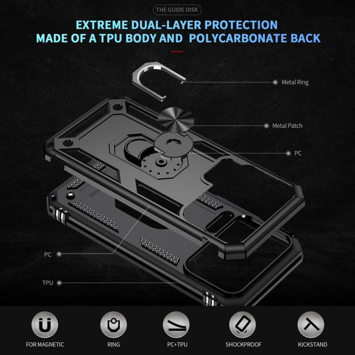 Funda para teléfono de TPU + PC a prueba de golpes con soporte, For Xiaomi 17 Pro Max, For Xiaomi 17 Pro, For Xiaomi 17, For Xiaomi 15 Pro, For Xiaomi 15, For Xiaomi 14T Pro, For Xiaomi 14T