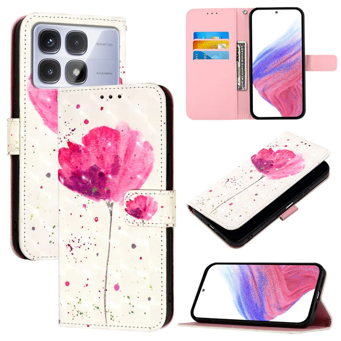 Funda de cuero para teléfono con tapa horizontal y pintura 3D, For Redmi 15a 5G, For Redmi Turbo 5 / Poco X8 Pro 5G, For Redmi 15 5G Global / 15 4G SEA 169mm, For Redmi Turbo 4, For Redmi K80 / K80 Pro, For Redmi Note 14 Pro 4G                         ...