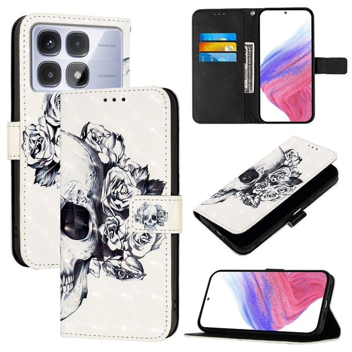 Funda de cuero para teléfono con tapa horizontal y pintura 3D, For Redmi 15a 5G, For Redmi Turbo 5 / Poco X8 Pro 5G, For Redmi 15 5G Global / 15 4G SEA 169mm, For Redmi Turbo 4, For Redmi K80 / K80 Pro, For Redmi Note 14 Pro 4G                         ...
