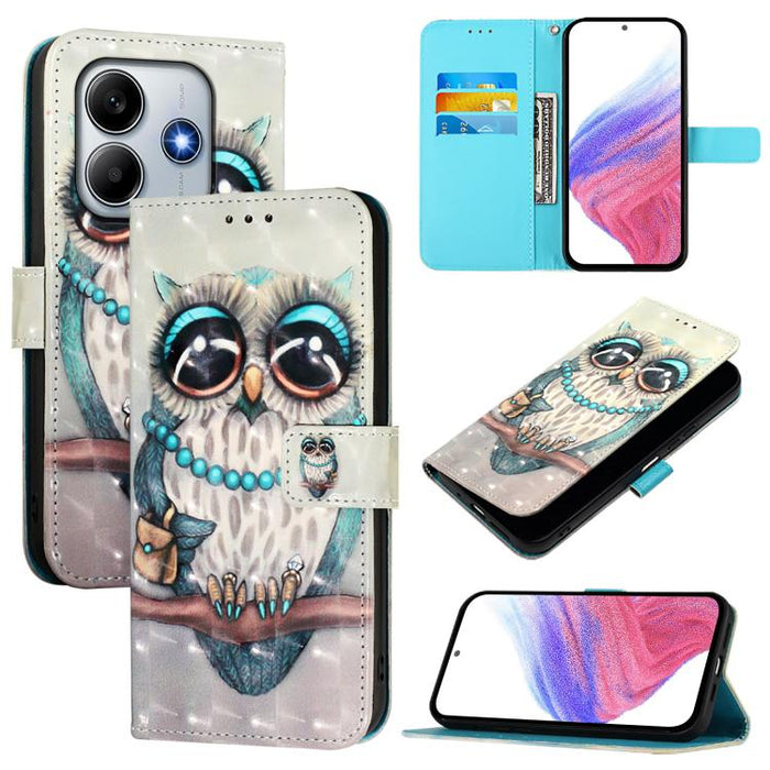 Funda de cuero para teléfono con tapa horizontal y pintura 3D, For Redmi 15a 5G, For Redmi Turbo 5 / Poco X8 Pro 5G, For Redmi 15 5G Global / 15 4G SEA 169mm, For Redmi Turbo 4, For Redmi K80 / K80 Pro, For Redmi Note 14 Pro 4G                         ...