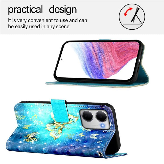 Funda de cuero para teléfono con tapa horizontal y pintura 3D, For Redmi 15a 5G, For Redmi Turbo 5 / Poco X8 Pro 5G, For Redmi 15 5G Global / 15 4G SEA 169mm, For Redmi Turbo 4, For Redmi K80 / K80 Pro, For Redmi Note 14 Pro 4G                         ...