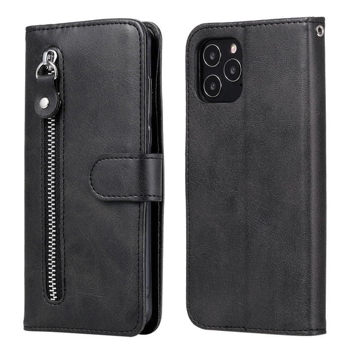 Funda de cuero con tapa horizontal y cremallera con textura de becerro a la moda con soporte y ranuras para tarjetas y función de billetera, For iPhone 12 Pro / 12, For iPhone 12 Pro Max, For Xiaomi Redmi 9C, For Xiaomi Redmi 9A                        ...