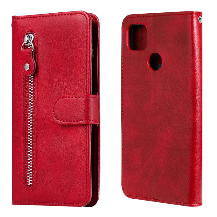 Funda de cuero con tapa horizontal y cremallera con textura de becerro a la moda con soporte y ranuras para tarjetas y función de billetera, For iPhone 12 Pro / 12, For iPhone 12 Pro Max, For Xiaomi Redmi 9C, For Xiaomi Redmi 9A                        ...