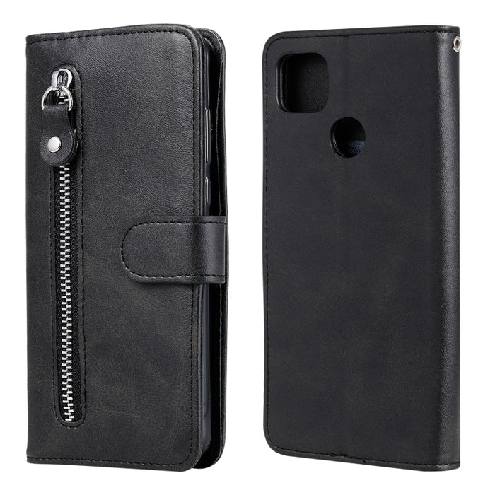 Funda de cuero con tapa horizontal y cremallera con textura de becerro a la moda con soporte y ranuras para tarjetas y función de billetera, For iPhone 12 Pro / 12, For iPhone 12 Pro Max, For Xiaomi Redmi 9C, For Xiaomi Redmi 9A                        ...