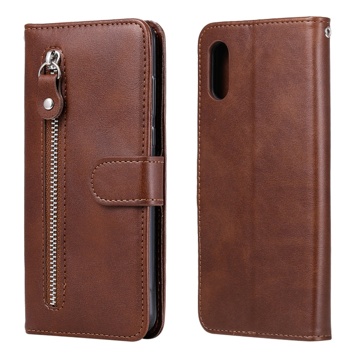 Funda de cuero con tapa horizontal y cremallera con textura de becerro a la moda con soporte y ranuras para tarjetas y función de billetera, For iPhone 12 Pro / 12, For iPhone 12 Pro Max, For Xiaomi Redmi 9C, For Xiaomi Redmi 9A                        ...