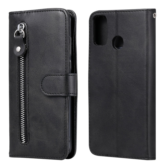 Funda de cuero con tapa horizontal y cremallera con textura de becerro a la moda con soporte y ranuras para tarjetas y función de billetera, For iPhone 12 Pro / 12, For iPhone 12 Pro Max, For Xiaomi Redmi 9C, For Xiaomi Redmi 9A                        ...