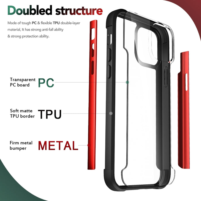 Funda protectora de PC + TPU de metal de la serie Iron Man