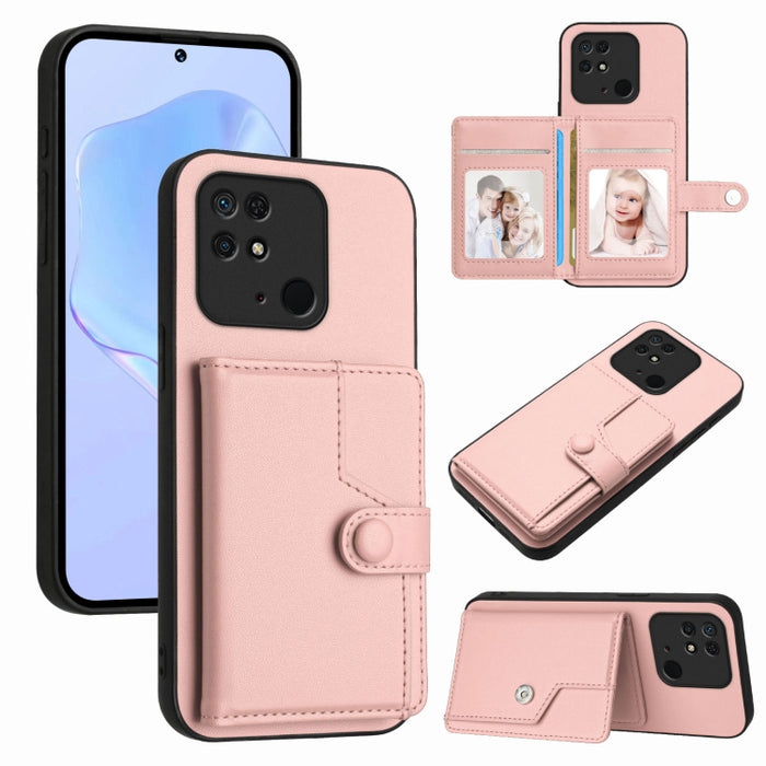 Funda para teléfono antirrobo RFID con botón y tarjeta, For Redmi Note 12 4G Global, For Redmi Note 12 Pro+ Global, For Redmi Note 12 Pro 5G Global, For Redmi Note 12 Pro Speed, For Redmi Note 12 5G Global, For Redmi 12C / 11A, For Redmi 10C