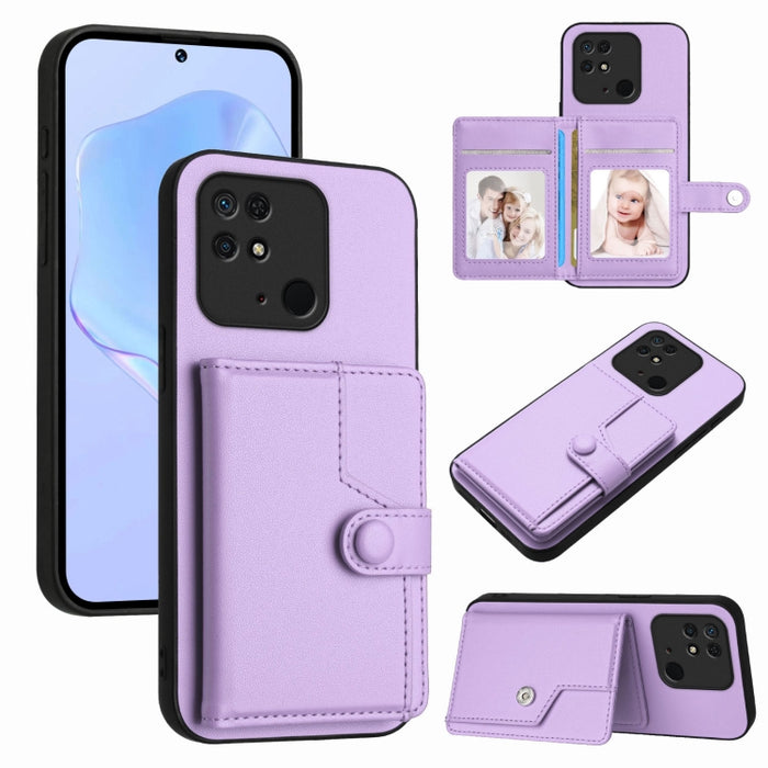Funda para teléfono antirrobo RFID con botón y tarjeta, For Redmi Note 12 4G Global, For Redmi Note 12 Pro+ Global, For Redmi Note 12 Pro 5G Global, For Redmi Note 12 Pro Speed, For Redmi Note 12 5G Global, For Redmi 12C / 11A, For Redmi 10C