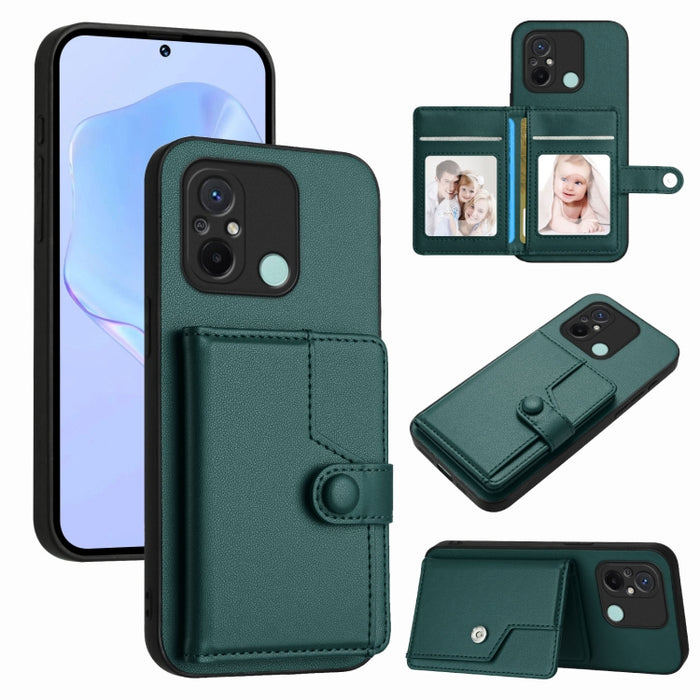 Funda para teléfono antirrobo RFID con botón y tarjeta, For Redmi Note 12 4G Global, For Redmi Note 12 Pro+ Global, For Redmi Note 12 Pro 5G Global, For Redmi Note 12 Pro Speed, For Redmi Note 12 5G Global, For Redmi 12C / 11A, For Redmi 10C