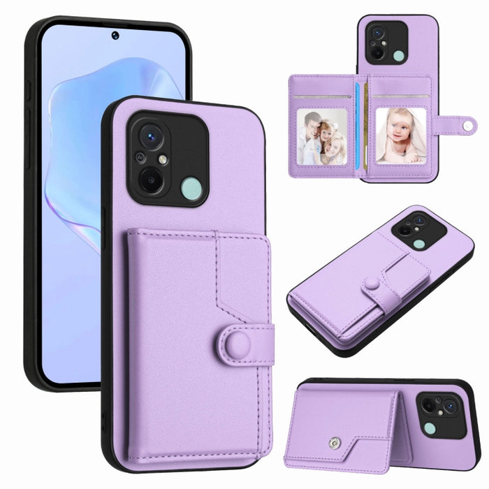 Funda para teléfono antirrobo RFID con botón y tarjeta, For Redmi Note 12 4G Global, For Redmi Note 12 Pro+ Global, For Redmi Note 12 Pro 5G Global, For Redmi Note 12 Pro Speed, For Redmi Note 12 5G Global, For Redmi 12C / 11A, For Redmi 10C