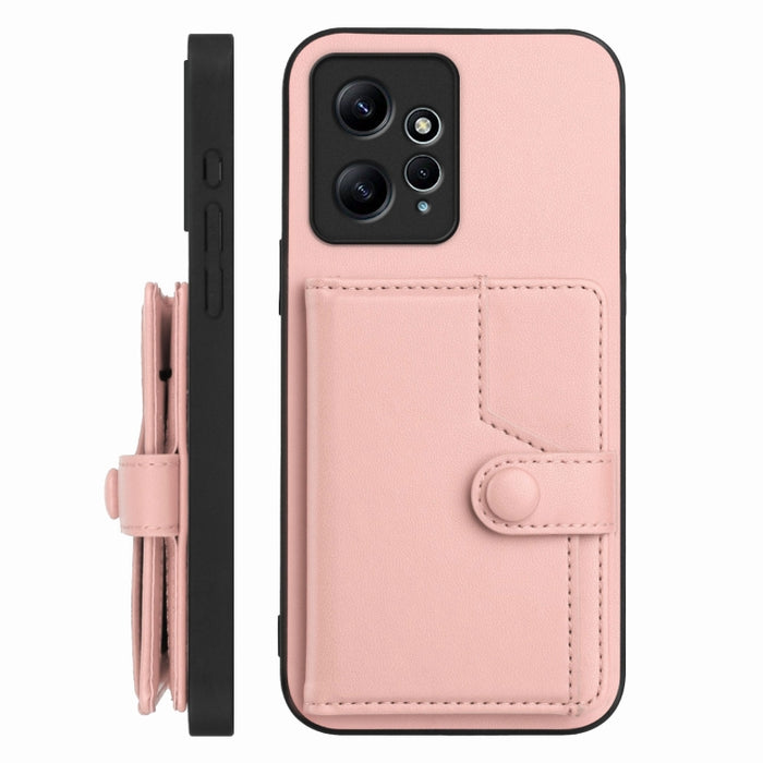 Funda para teléfono antirrobo RFID con botón y tarjeta, For Redmi Note 12 4G Global, For Redmi Note 12 Pro+ Global, For Redmi Note 12 Pro 5G Global, For Redmi Note 12 Pro Speed, For Redmi Note 12 5G Global, For Redmi 12C / 11A, For Redmi 10C