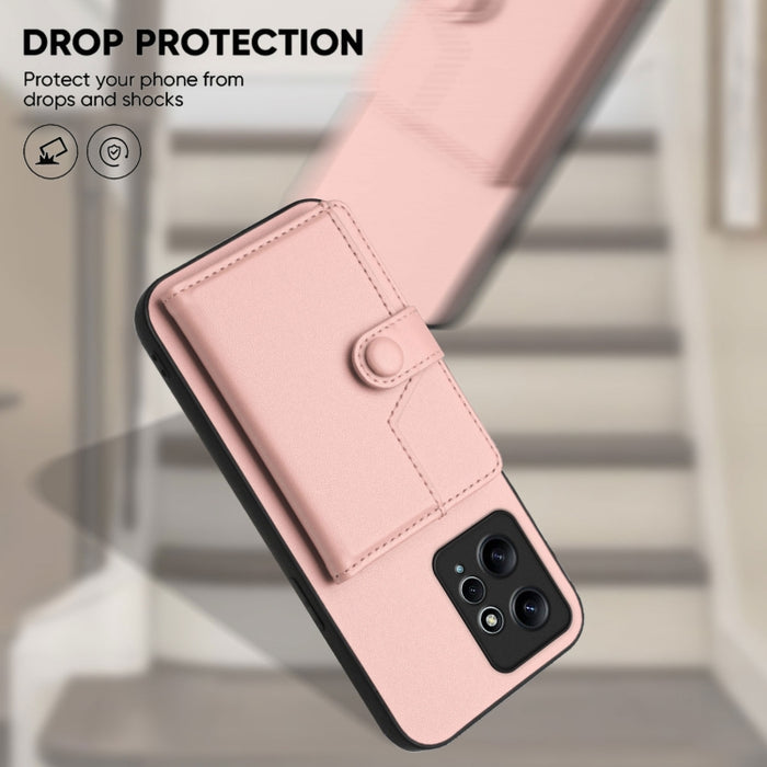 Funda para teléfono antirrobo RFID con botón y tarjeta, For Redmi Note 12 4G Global, For Redmi Note 12 Pro+ Global, For Redmi Note 12 Pro 5G Global, For Redmi Note 12 Pro Speed, For Redmi Note 12 5G Global, For Redmi 12C / 11A, For Redmi 10C