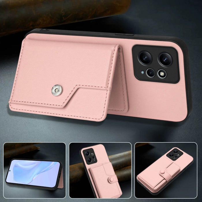 Funda para teléfono antirrobo RFID con botón y tarjeta, For Redmi Note 12 4G Global, For Redmi Note 12 Pro+ Global, For Redmi Note 12 Pro 5G Global, For Redmi Note 12 Pro Speed, For Redmi Note 12 5G Global, For Redmi 12C / 11A, For Redmi 10C