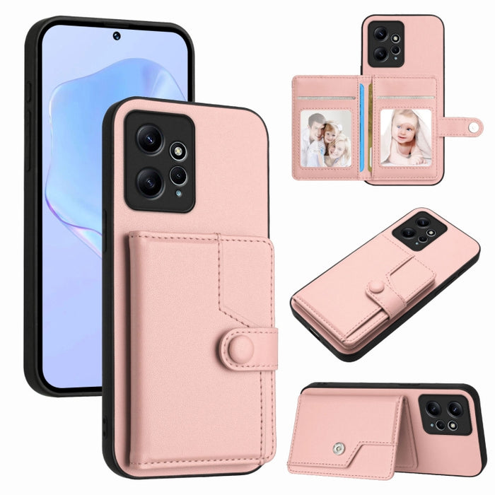 Funda para teléfono antirrobo RFID con botón y tarjeta, For Redmi Note 12 4G Global, For Redmi Note 12 Pro+ Global, For Redmi Note 12 Pro 5G Global, For Redmi Note 12 Pro Speed, For Redmi Note 12 5G Global, For Redmi 12C / 11A, For Redmi 10C