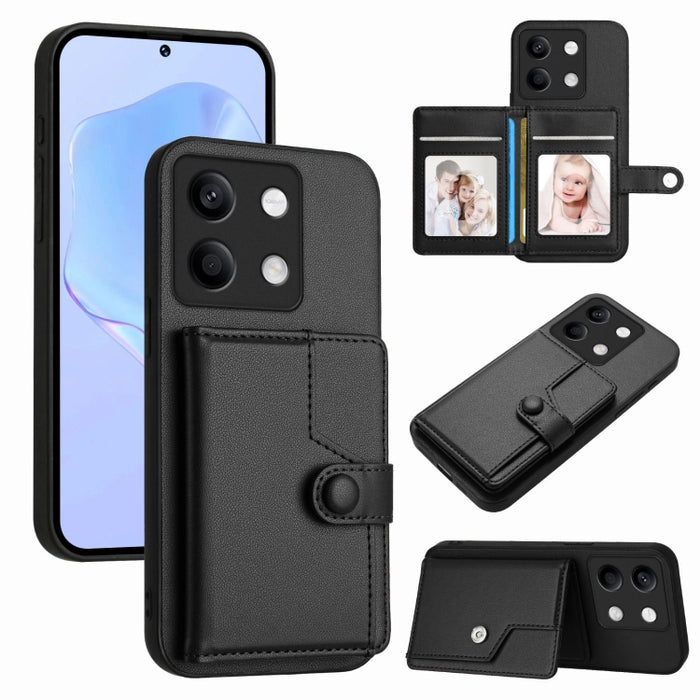Funda para teléfono antirrobo RFID con botón y tarjeta, For Redmi Turbo 4 Pro / Xiaomi Poco F7, For Redmi A5 4G 171.7mm / Xiaomi Poco C71, For Redmi Note 13R / 13 4G, For Redmi Turbo 3, For Redmi A3 4G Global, For Redmi Note 13 Pro 4G Global           ...