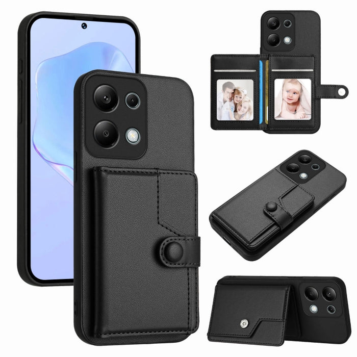Funda para teléfono antirrobo RFID con botón y tarjeta, For Redmi Turbo 4 Pro / Xiaomi Poco F7, For Redmi A5 4G 171.7mm / Xiaomi Poco C71, For Redmi Note 13R / 13 4G, For Redmi Turbo 3, For Redmi A3 4G Global, For Redmi Note 13 Pro 4G Global           ...