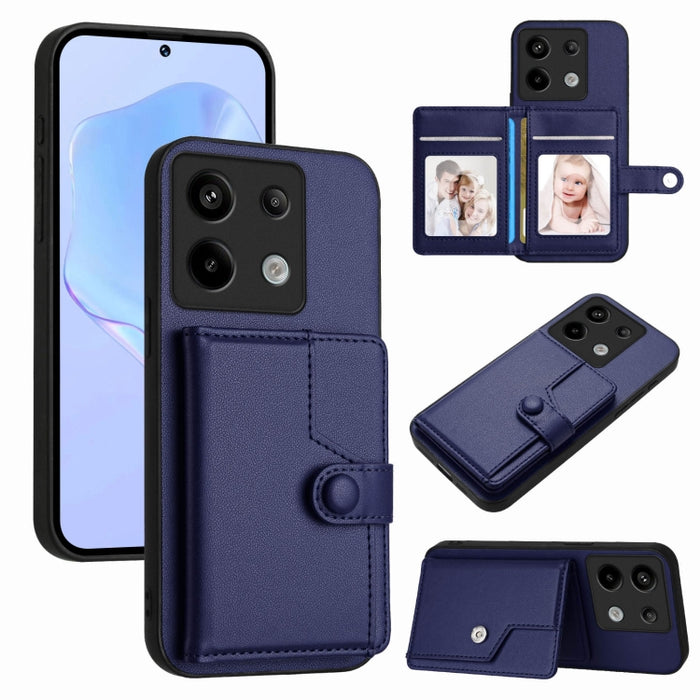 Funda para teléfono antirrobo RFID con botón y tarjeta, For Redmi Turbo 4 Pro / Xiaomi Poco F7, For Redmi A5 4G 171.7mm / Xiaomi Poco C71, For Redmi Note 13R / 13 4G, For Redmi Turbo 3, For Redmi A3 4G Global, For Redmi Note 13 Pro 4G Global           ...