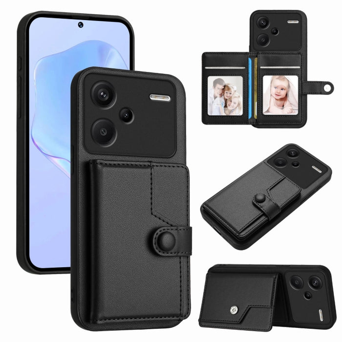 Funda para teléfono antirrobo RFID con botón y tarjeta, For Redmi Turbo 4 Pro / Xiaomi Poco F7, For Redmi A5 4G 171.7mm / Xiaomi Poco C71, For Redmi Note 13R / 13 4G, For Redmi Turbo 3, For Redmi A3 4G Global, For Redmi Note 13 Pro 4G Global           ...