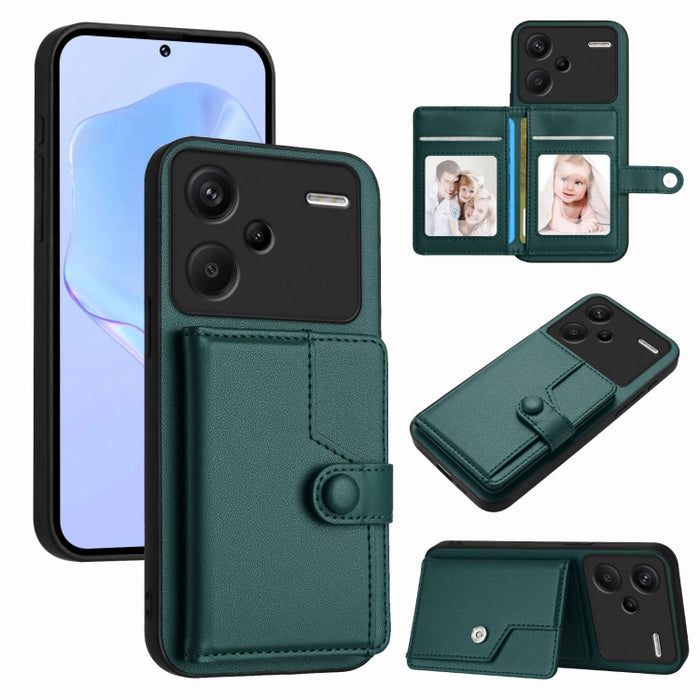 Funda para teléfono antirrobo RFID con botón y tarjeta, For Redmi Turbo 4 Pro / Xiaomi Poco F7, For Redmi A5 4G 171.7mm / Xiaomi Poco C71, For Redmi Note 13R / 13 4G, For Redmi Turbo 3, For Redmi A3 4G Global, For Redmi Note 13 Pro 4G Global           ...