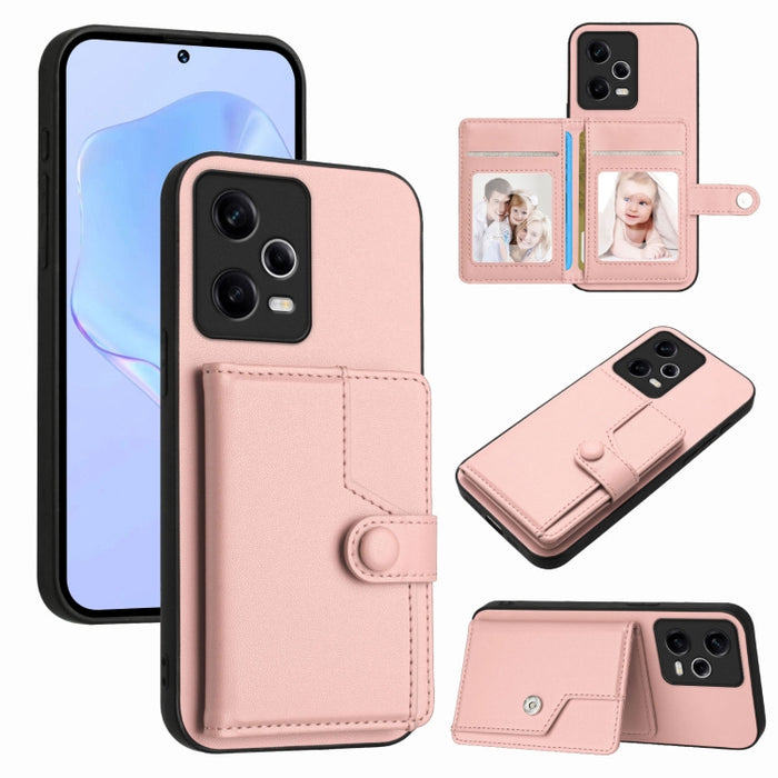 Funda para teléfono antirrobo RFID con botón y tarjeta, For Redmi Note 12 4G Global, For Redmi Note 12 Pro+ Global, For Redmi Note 12 Pro 5G Global, For Redmi Note 12 Pro Speed, For Redmi Note 12 5G Global, For Redmi 12C / 11A, For Redmi 10C