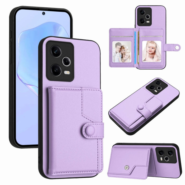 Funda para teléfono antirrobo RFID con botón y tarjeta, For Redmi Note 12 4G Global, For Redmi Note 12 Pro+ Global, For Redmi Note 12 Pro 5G Global, For Redmi Note 12 Pro Speed, For Redmi Note 12 5G Global, For Redmi 12C / 11A, For Redmi 10C