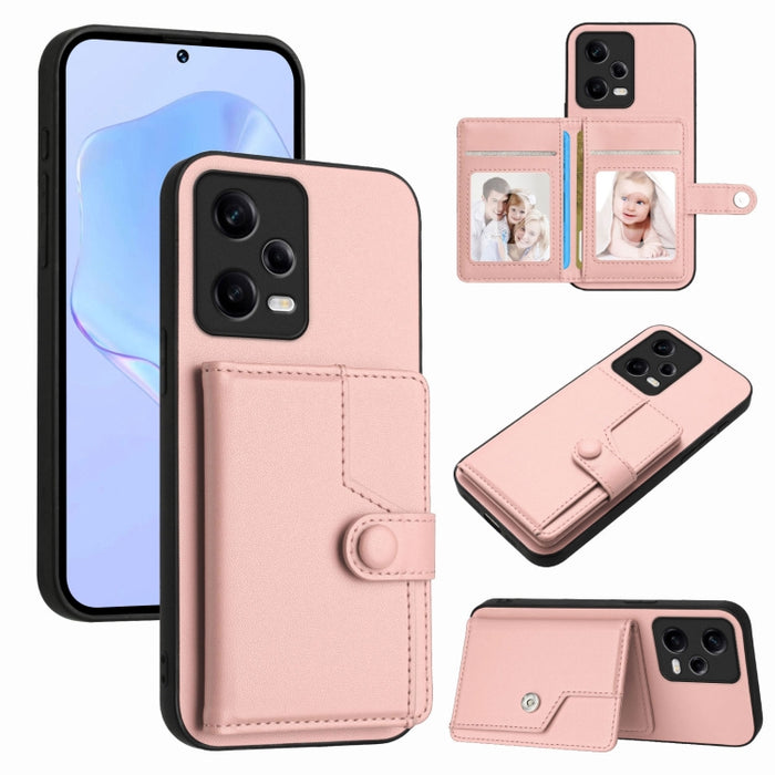 Funda para teléfono antirrobo RFID con botón y tarjeta, For Redmi Note 12 4G Global, For Redmi Note 12 Pro+ Global, For Redmi Note 12 Pro 5G Global, For Redmi Note 12 Pro Speed, For Redmi Note 12 5G Global, For Redmi 12C / 11A, For Redmi 10C