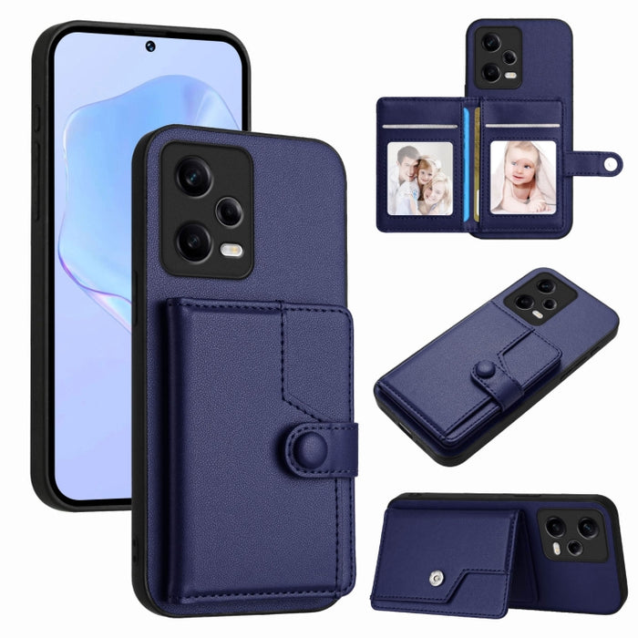 Funda para teléfono antirrobo RFID con botón y tarjeta, For Redmi Note 12 4G Global, For Redmi Note 12 Pro+ Global, For Redmi Note 12 Pro 5G Global, For Redmi Note 12 Pro Speed, For Redmi Note 12 5G Global, For Redmi 12C / 11A, For Redmi 10C