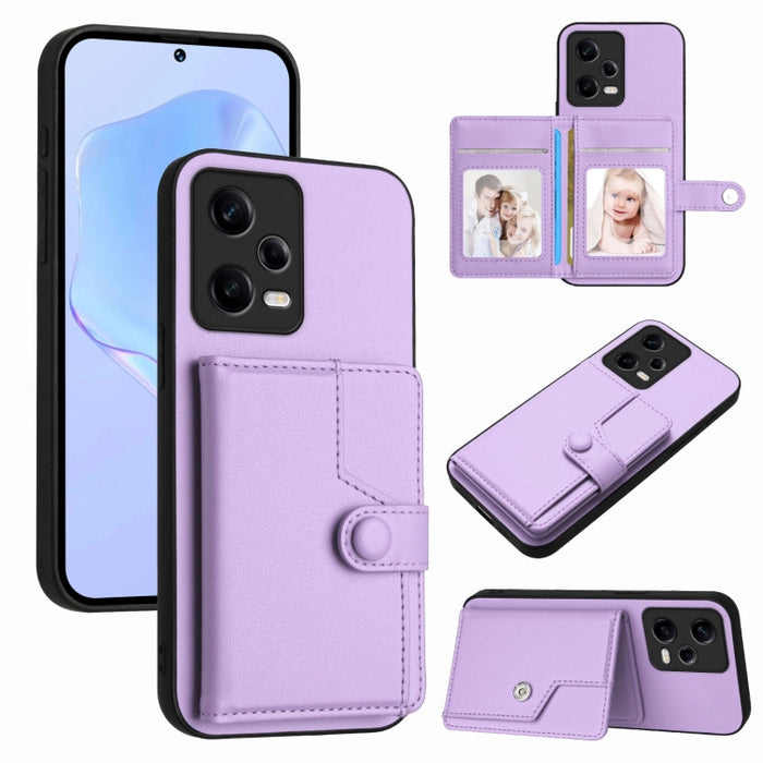 Funda para teléfono antirrobo RFID con botón y tarjeta, For Redmi Note 12 4G Global, For Redmi Note 12 Pro+ Global, For Redmi Note 12 Pro 5G Global, For Redmi Note 12 Pro Speed, For Redmi Note 12 5G Global, For Redmi 12C / 11A, For Redmi 10C