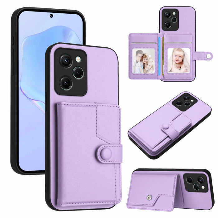 Funda para teléfono antirrobo RFID con botón y tarjeta, For Redmi Note 12 4G Global, For Redmi Note 12 Pro+ Global, For Redmi Note 12 Pro 5G Global, For Redmi Note 12 Pro Speed, For Redmi Note 12 5G Global, For Redmi 12C / 11A, For Redmi 10C