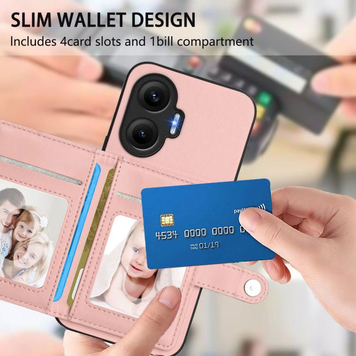 Funda para teléfono antirrobo RFID con botón y tarjeta, For Redmi Turbo 4 Pro / Xiaomi Poco F7, For Redmi A5 4G 171.7mm / Xiaomi Poco C71, For Redmi Note 13R / 13 4G, For Redmi Turbo 3, For Redmi A3 4G Global, For Redmi Note 13 Pro 4G Global           ...