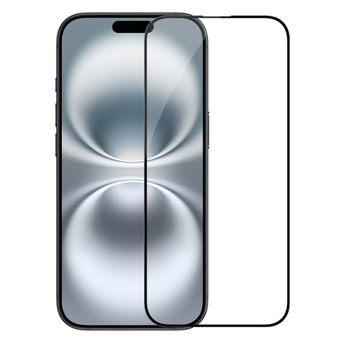 Película de vidrio templado de cobertura total antiexplosiones NILLKIN 3D CP+MAX, For iPhone 16 Pro Max, For iPhone 16 Pro, For iPhone 16 Plus, For iPhone 16