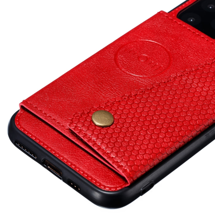 Estuche protector de cuero con soporte y ranuras para tarjetas