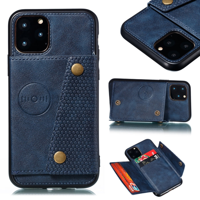 Estuche protector de cuero con soporte y ranuras para tarjetas