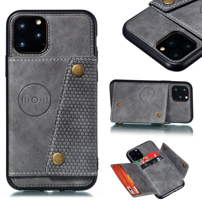Estuche protector de cuero con soporte y ranuras para tarjetas