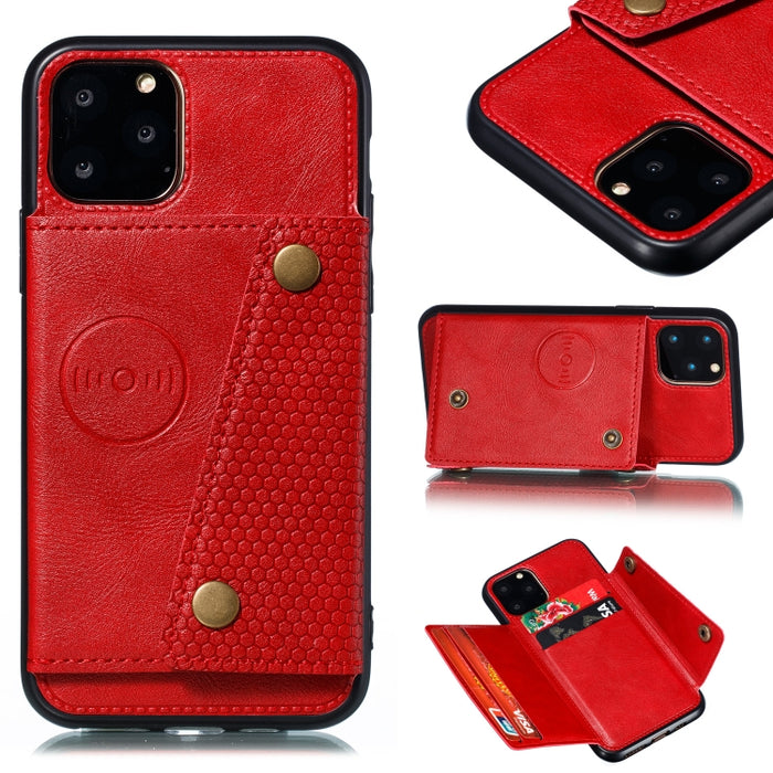 Estuche protector de cuero con soporte y ranuras para tarjetas