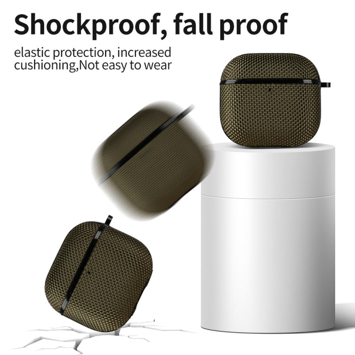 Estuche impermeable de nailon para auriculares inalámbricos con gancho, For AirPods Pro 3, For AirPods 4, For AirPods Pro 2