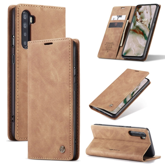 CaseMe-013 Estuche de cuero con tapa horizontal esmerilado retro multifuncional con ranura para tarjeta y soporte y billetera