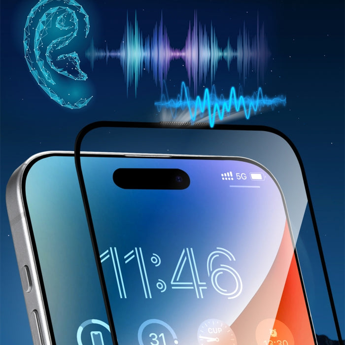 Película de vidrio templado para privacidad de pantalla completa 2.5D de la serie Zero Sense de JOYROOM, For iPhone 16 Pro Max, For iPhone 16 Pro, For iPhone 16 Plus / 15 Plus, For iPhone 16 / 15